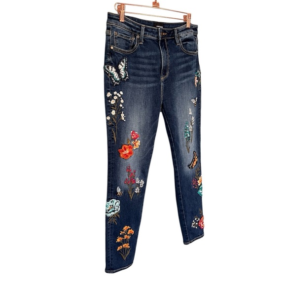 DRIFTWOOD Jackie High Rise Butterfly Garden Women’s Embroidered Skinny Jeans 30 - Picture 5 of 10
